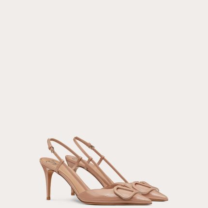 VLOGO SIGNATURE PATENT LEATHER SLINGBACK PUMP 80MM / 3.15 IN.