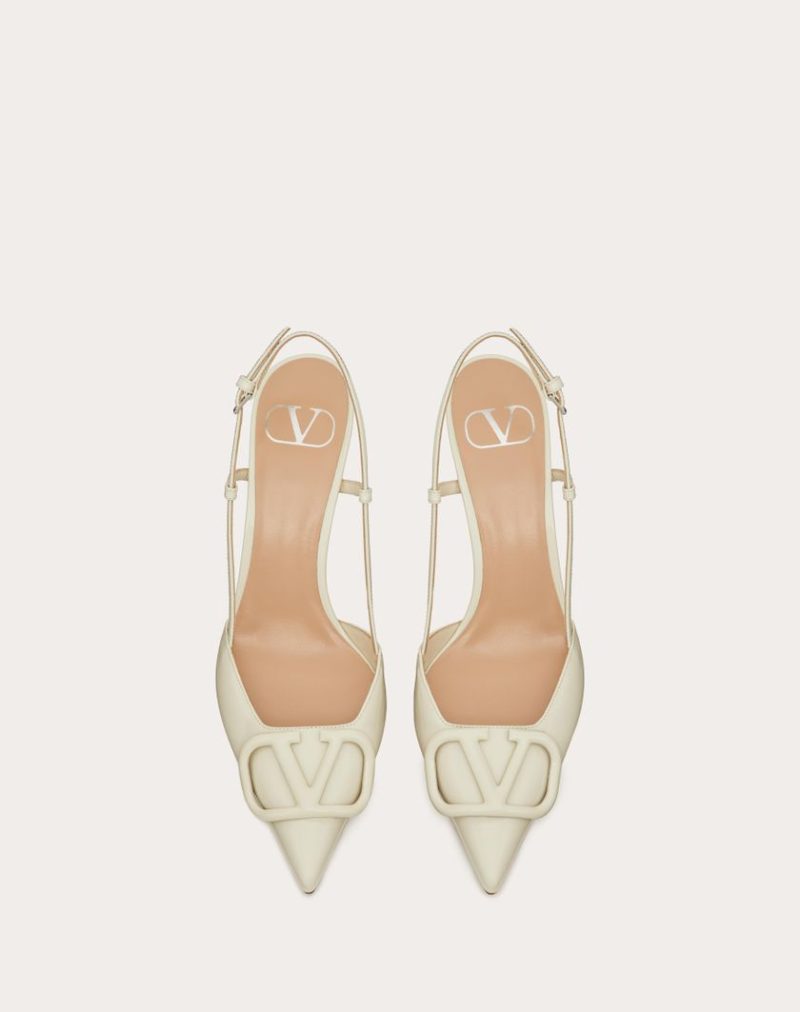 VLOGO SIGNATURE PATENT LEATHER SLINGBACK PUMP 80MM / 3.15 IN. - Image 3