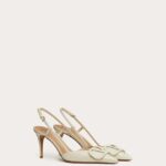 VLOGO SIGNATURE PATENT LEATHER SLINGBACK PUMP 80MM / 3.15 IN.