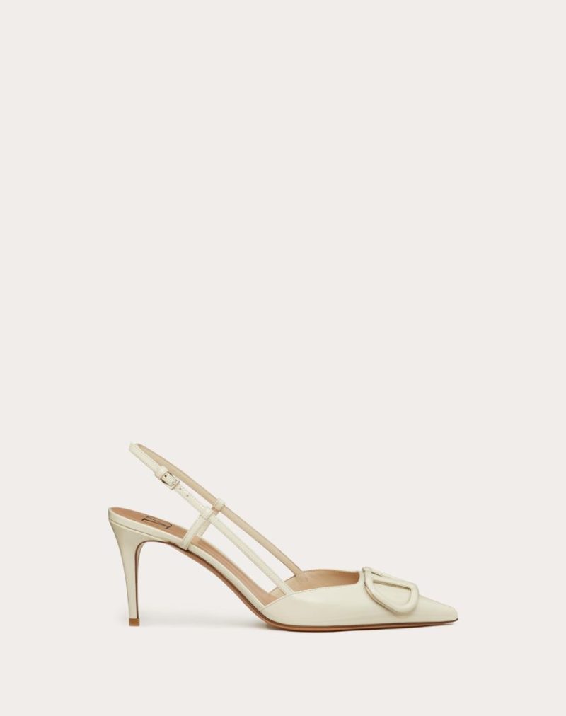 VLOGO SIGNATURE PATENT LEATHER SLINGBACK PUMP 80MM / 3.15 IN. - Image 5