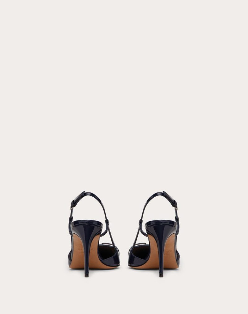 VLOGO SIGNATURE PATENT LEATHER SLINGBACK PUMP 80MM / 3.15 IN. - Image 5