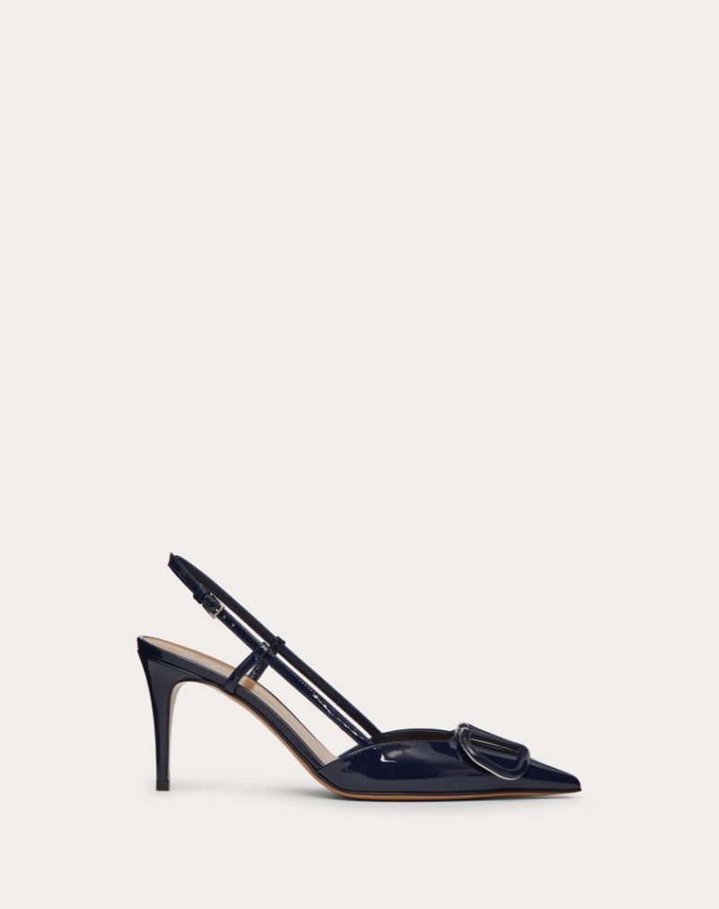 VLOGO SIGNATURE PATENT LEATHER SLINGBACK PUMP 80MM / 3.15 IN. - Image 6