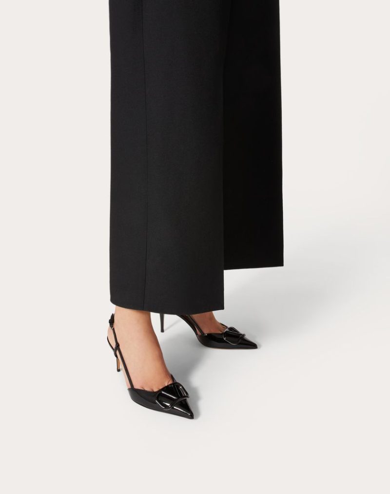 VLOGO SIGNATURE PATENT LEATHER SLINGBACK PUMP 80MM / 3.15 IN. - Image 4