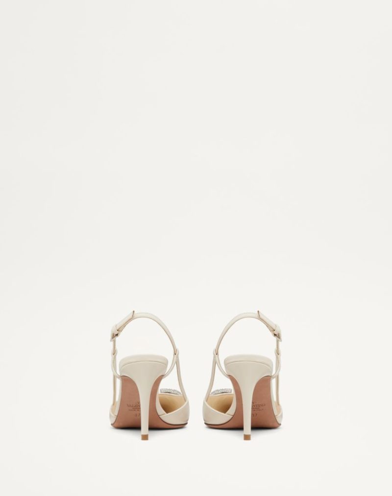 VLOGO SIGNATURE SLINGBACK PUMP IN CALFSKIN LEATHER 80MM - Image 5