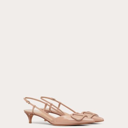 VLogo Signature Patent Leather Slingback Pump 40mm / 1.6 in.