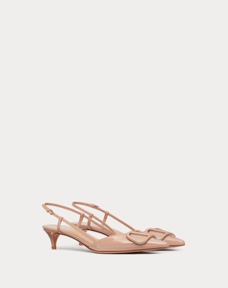 VLogo Signature Patent Leather Slingback Pump 40mm / 1.6 in.
