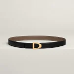 Cavaliere belt buckle & Reversible leather strap 24 mm