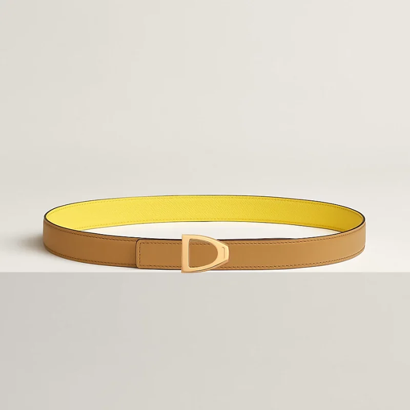 Cavaliere belt buckle & Reversible leather strap 24 mm