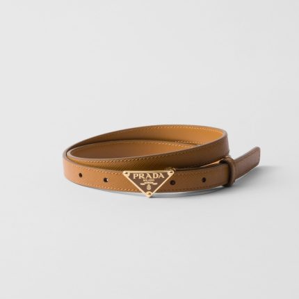 Saffiano leather belt