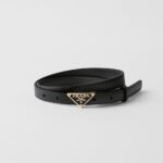 Saffiano leather belt