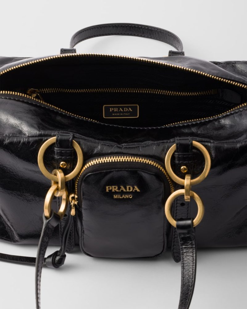 Prada Dangle Medium Leather Top-Handle Bag - Image 3