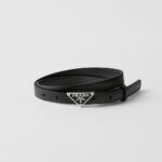 Saffiano leather belt