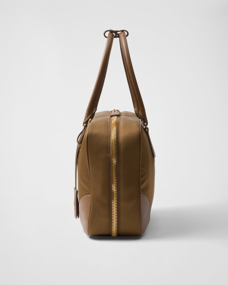 Prada Re-Edition 1978 Large Re-Nylon and Saffiano Leather Two-Handle Bag - Image 3