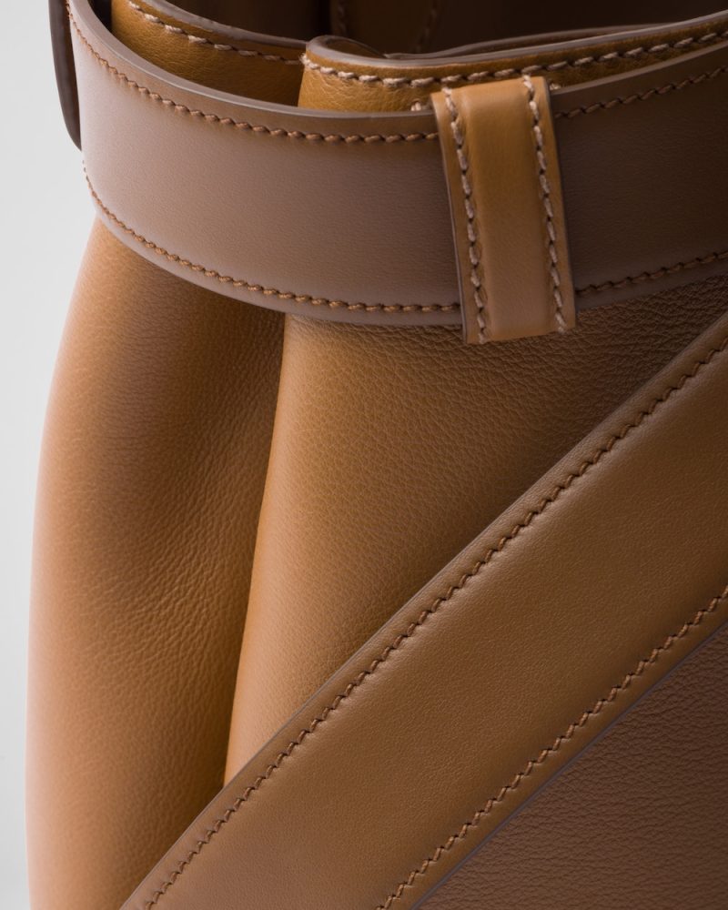 Prada Buckle Small Leather Handbag With Belt - Image 5
