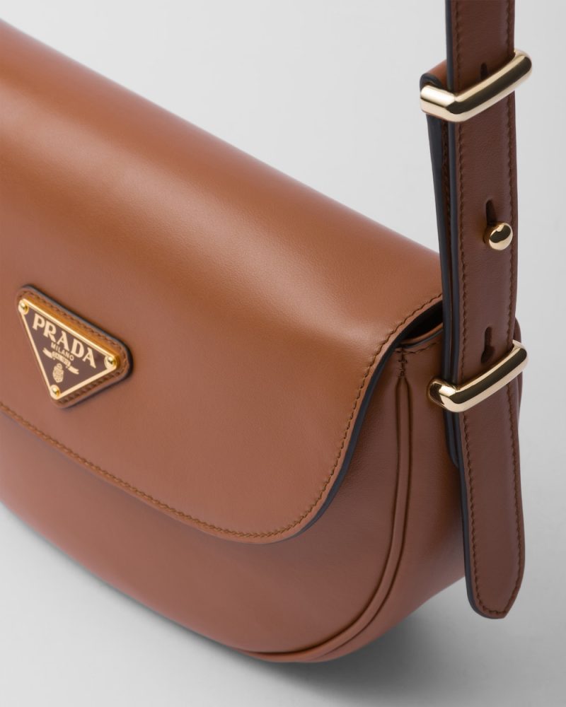 Prada Arqu?? Leather Shoulder Bag With Flap - Image 3