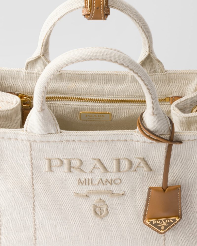 Small Linen Blend Handbag - Image 4