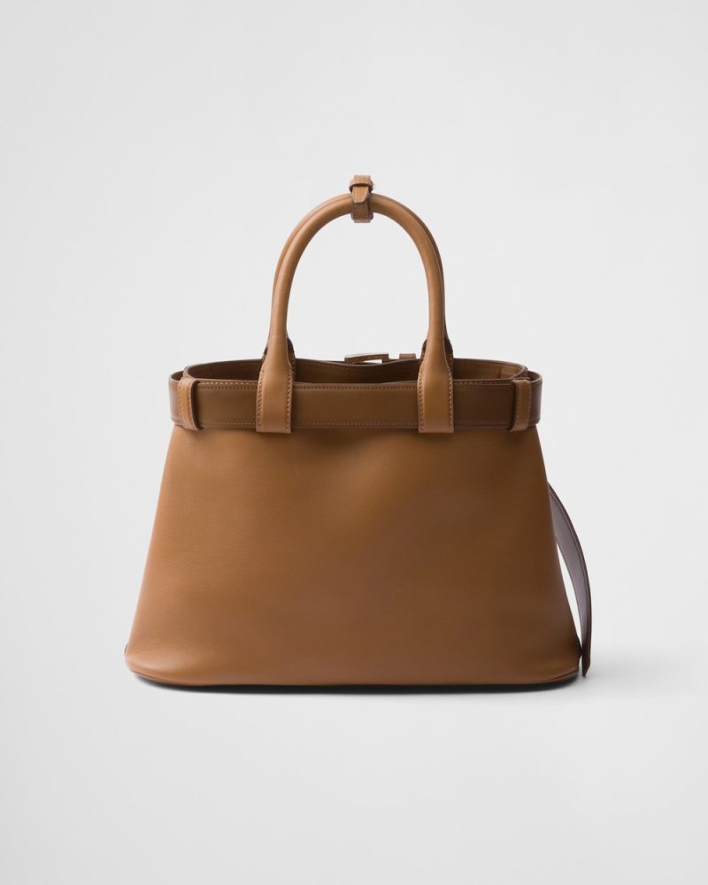 Prada Buckle Small Leather Handbag With Belt - Image 4