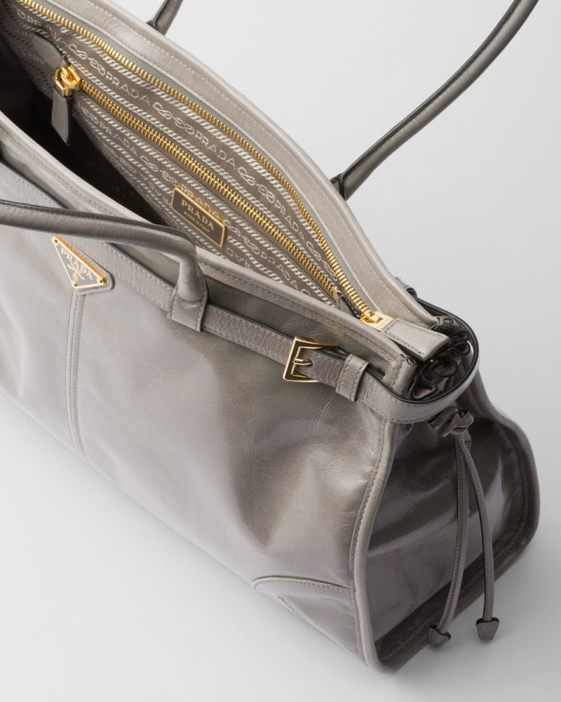 Prada Bonnie Large Leather Handbag - Image 4