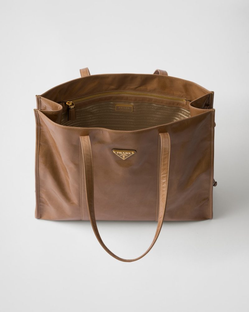 Prada Large Leather Tote Bag - Image 4