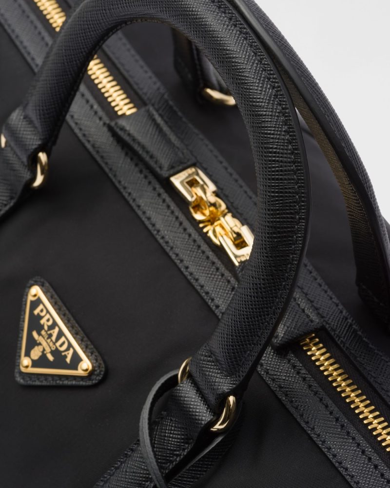 Prada Re-Edition 1978 Medium Re-Nylon and Saffiano Leather Top-Handle Bag - Image 5