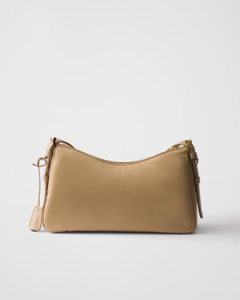 Prada Aim??e Large Re-Nylon and Leather Shoulder Bag With Padlock - Image 4