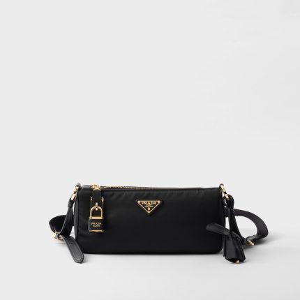 Small Re-Nylon and Leather Shoulder Bag
