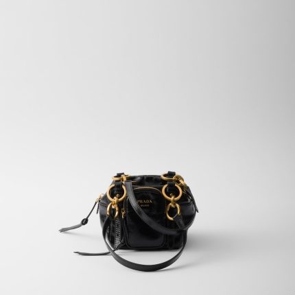 Prada Dangle Leather Top-Handle Mini-Bag