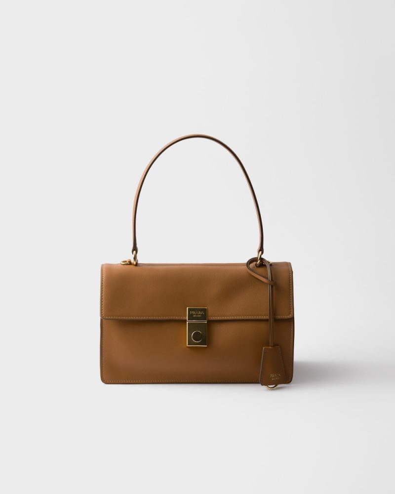 Prada Soft Sound Medium Leather Shoulder Bag