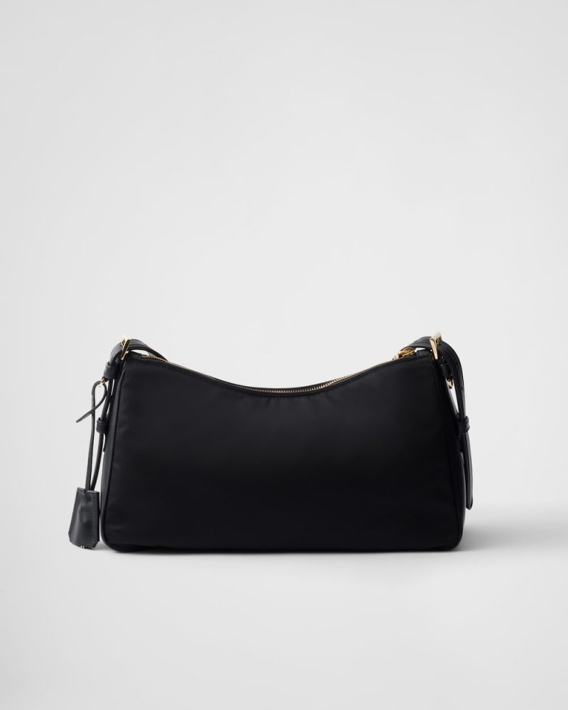 Prada Aim??e Large Re-Nylon and Leather Shoulder Bag With Padlock - Image 6