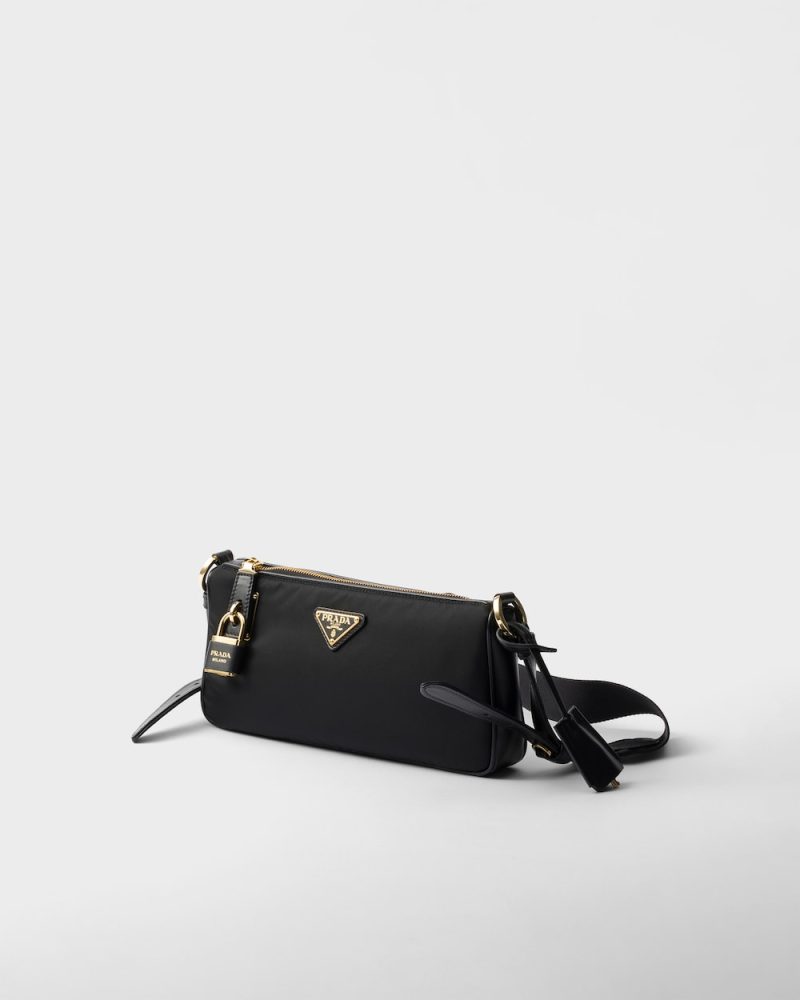 Small Re-Nylon and Leather Shoulder Bag - Image 2