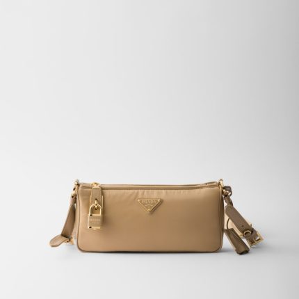 Small Re-Nylon and Leather Shoulder Bag