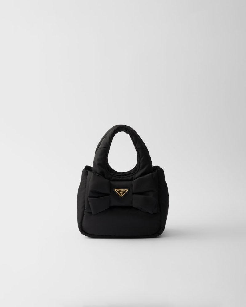Padded Re-Nylon Mini-Bag With Bow