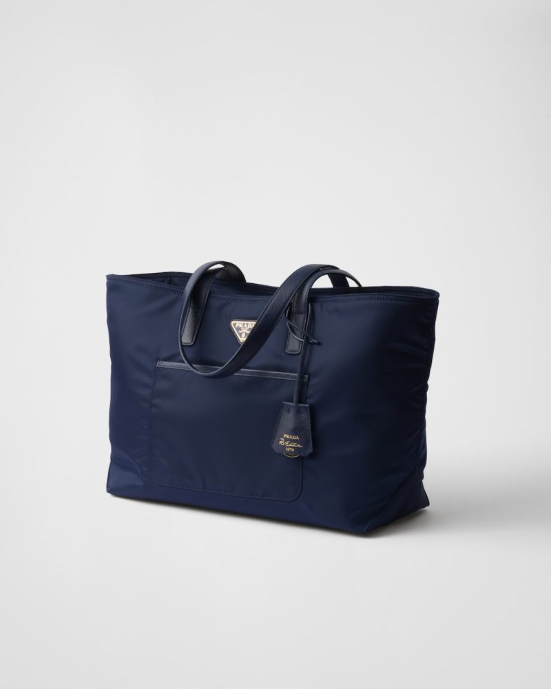Prada Re-Edition 1978 Medium Re-Nylon and Saffiano Leather Tote Bag - Image 2