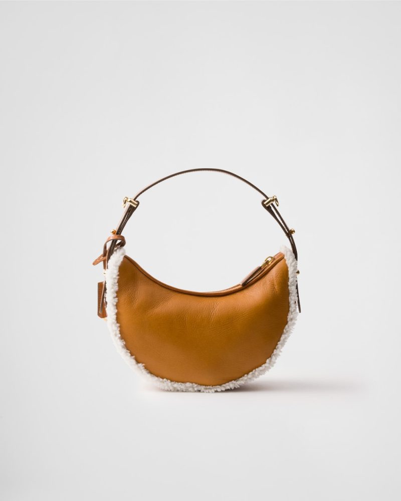 Prada Arqu?? Small Shearling Shoulder Bag - Image 5