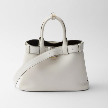 Prada Buckle Small Leather Handbag With Belt