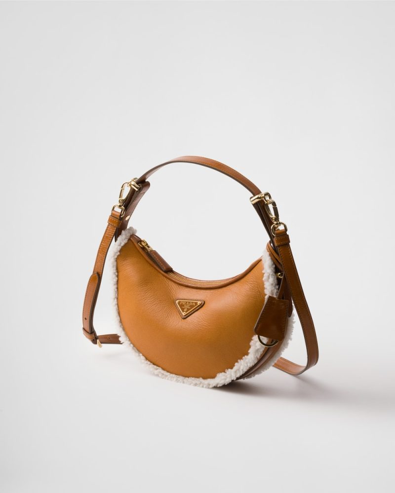 Prada Arqu?? Small Shearling Shoulder Bag - Image 2