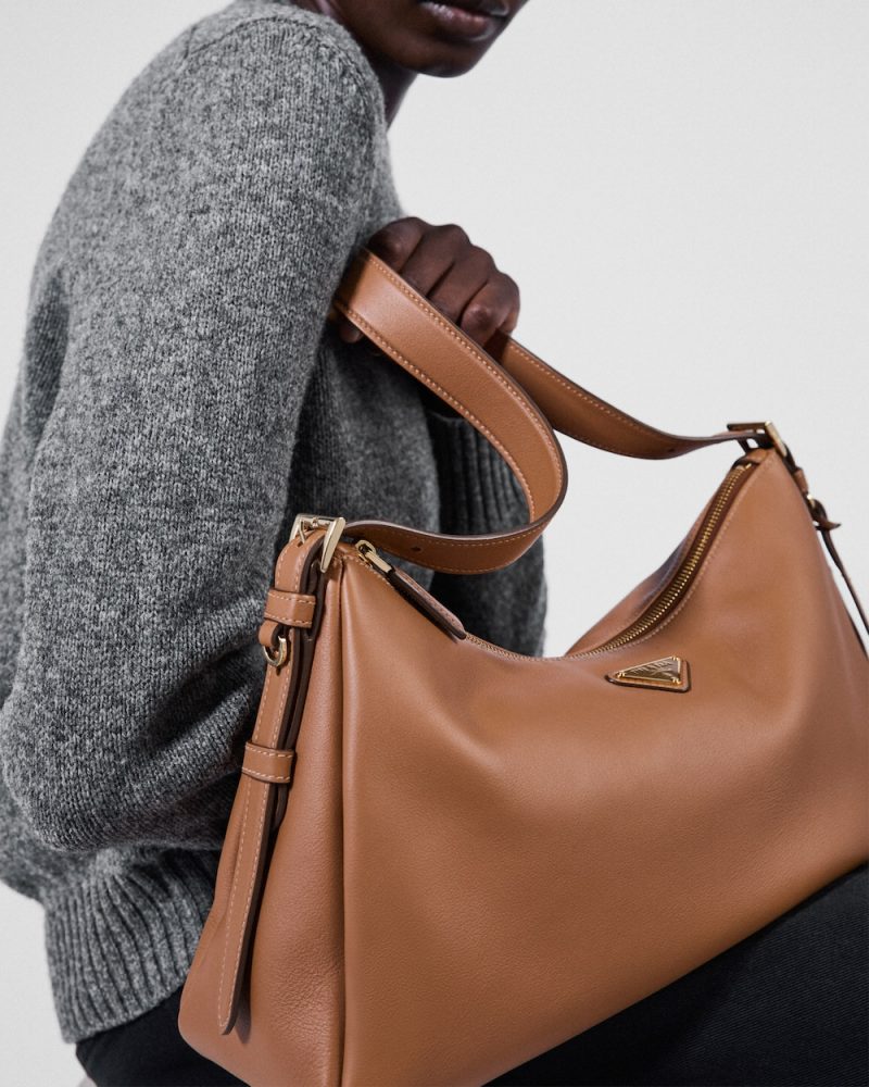 Prada Aim??e Large Leather Shoulder Bag - Image 2