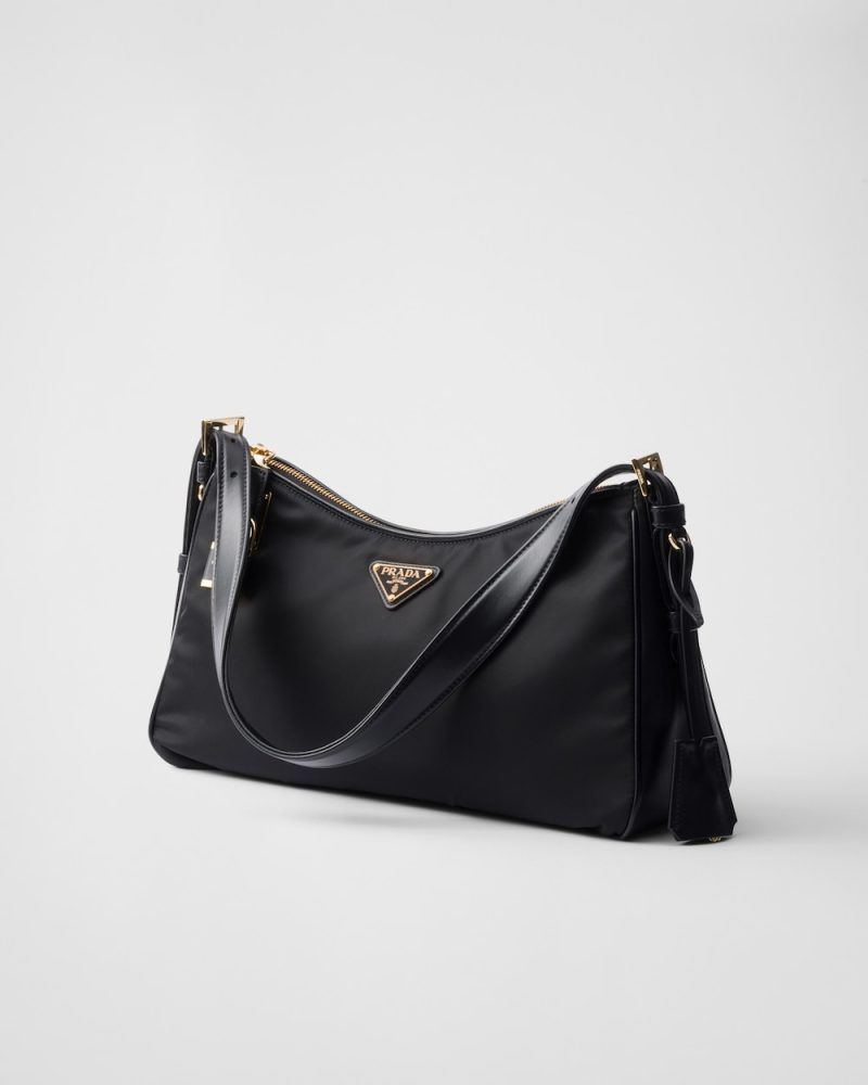 Prada Aim??e Large Re-Nylon and Leather Shoulder Bag With Padlock - Image 2