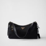Prada Aim??e Large Re-Nylon and Leather Shoulder Bag With Padlock