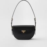 Prada Arqu?? Leather Shoulder Bag With Flap