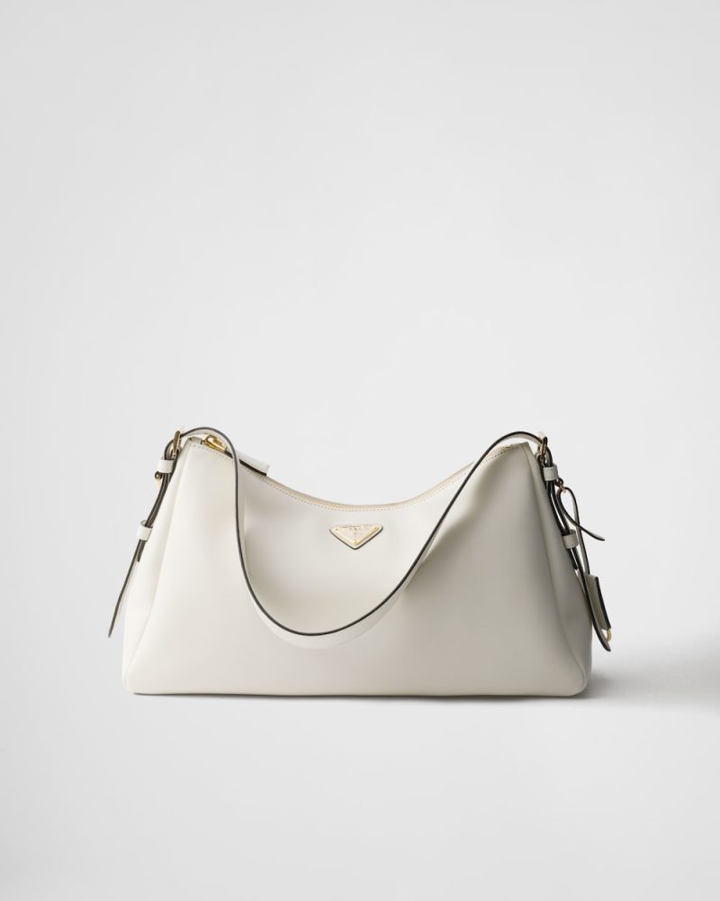 Prada Aim??e Large Leather Shoulder Bag