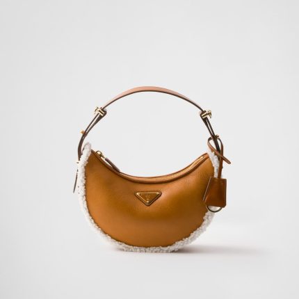 Prada Arqu?? Small Shearling Shoulder Bag