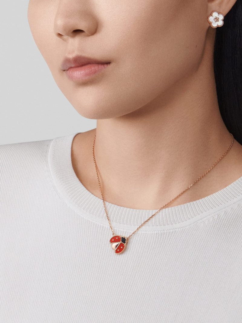 Lucky Spring pendant, open wings ladybug - Image 4