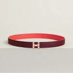 H Infini belt buckle & Reversible leather strap 24 mm